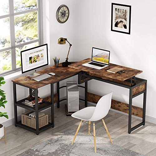 L Shaped Desk with Lift Top