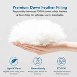 Hotel Collection Feathers Down Comforter King Size Fluffy Duvet Insert for All Season