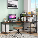 Large Computer Desk with Hutch