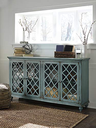 Farmhouse TV Stand 69" 4-Door Accent Cabinet