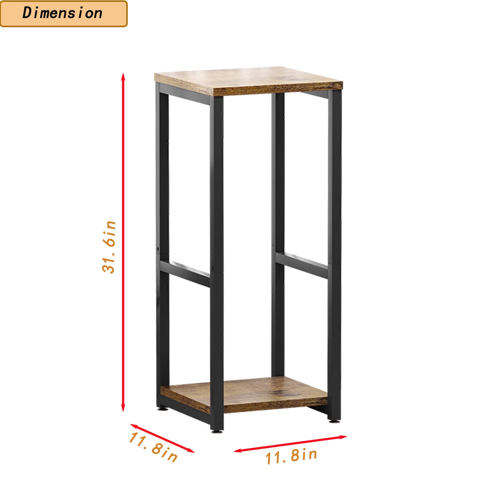 FloraFrame Duo – Sleek 2 Tier Metal & Wood Plant Stand