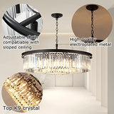 Large Crystal Chandelier Black Chandeliers Luxury Pendant Lights Fixture