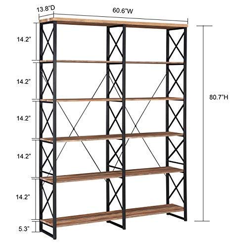 Industrial Large Open Metal Bookcases Furniture