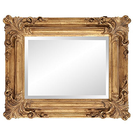 Hanging Rectangular Accent Rustic Antique Gold Wall Mounted Mirrors