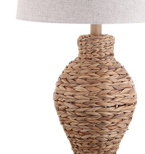 Seagrass Weave LED Table Lamp Coastal Cottage Bedside Desk Nightstand Lamp