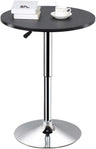 Adjustable Round Pub Table Counter Bar Height MDF Top Table