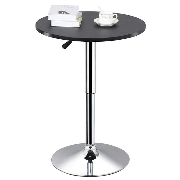 Adjustable Round Pub Table Counter Bar Height MDF Top Table 306° Swivel Bar Tables