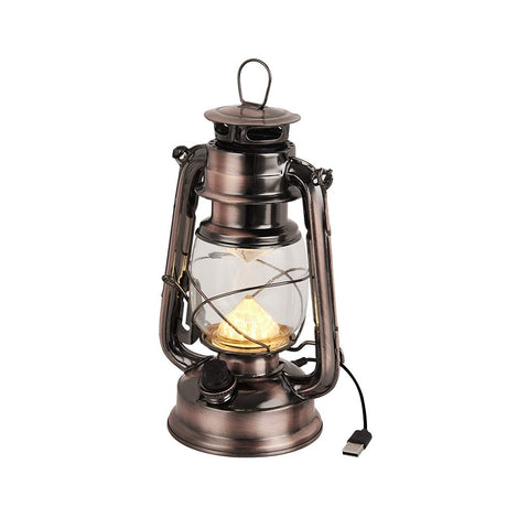 Rechargeable Vintage Hurricane Lantern, Hanging Lantern with Switch