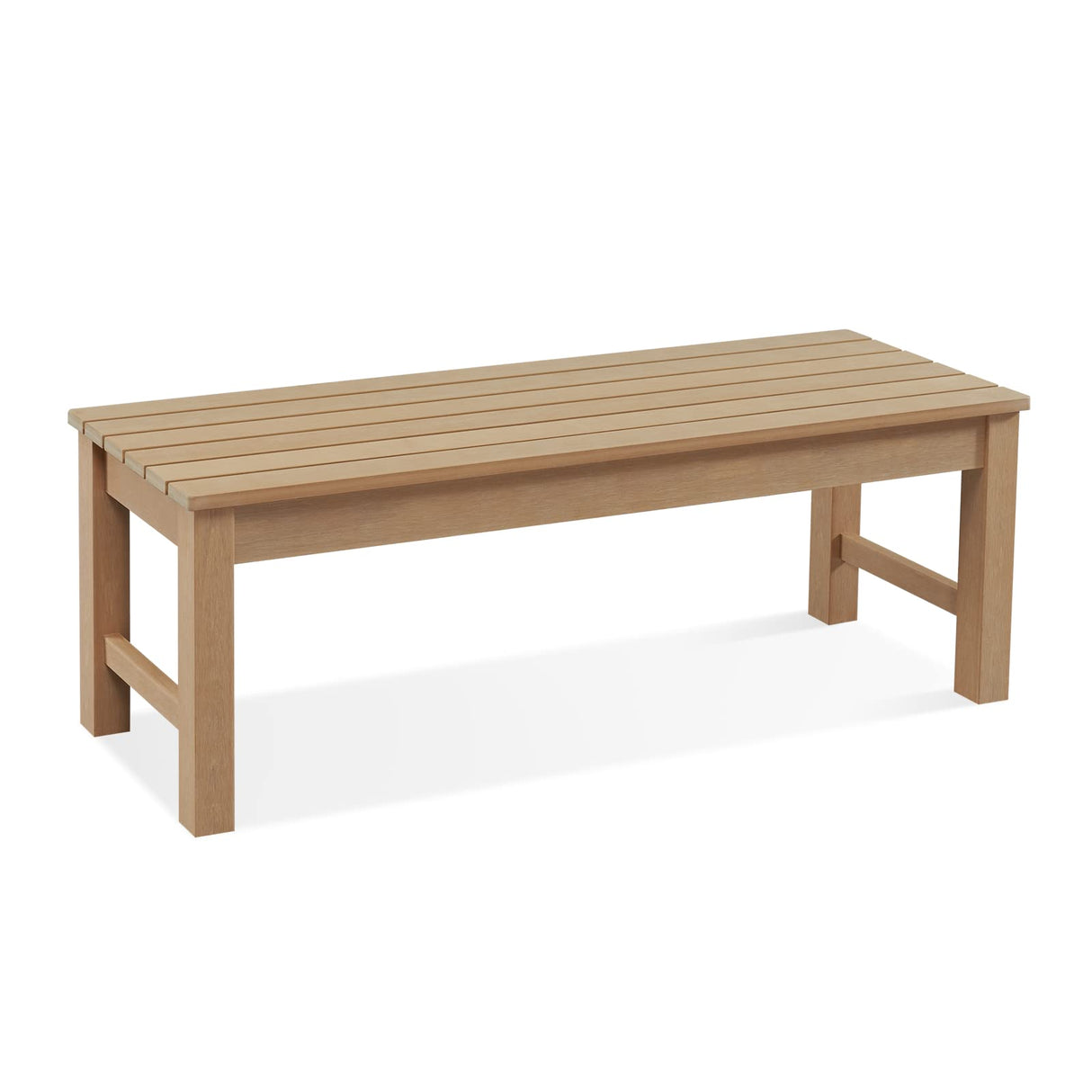 Garden Bench, Poly Outdoor Bench Weatherproof, 2-Person Benches