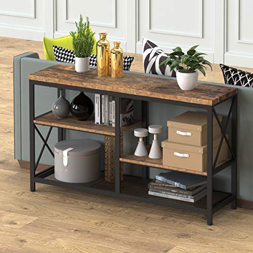 Industrial Console Table,51" Farmhouse Rustic Sofa Table&TV Stand