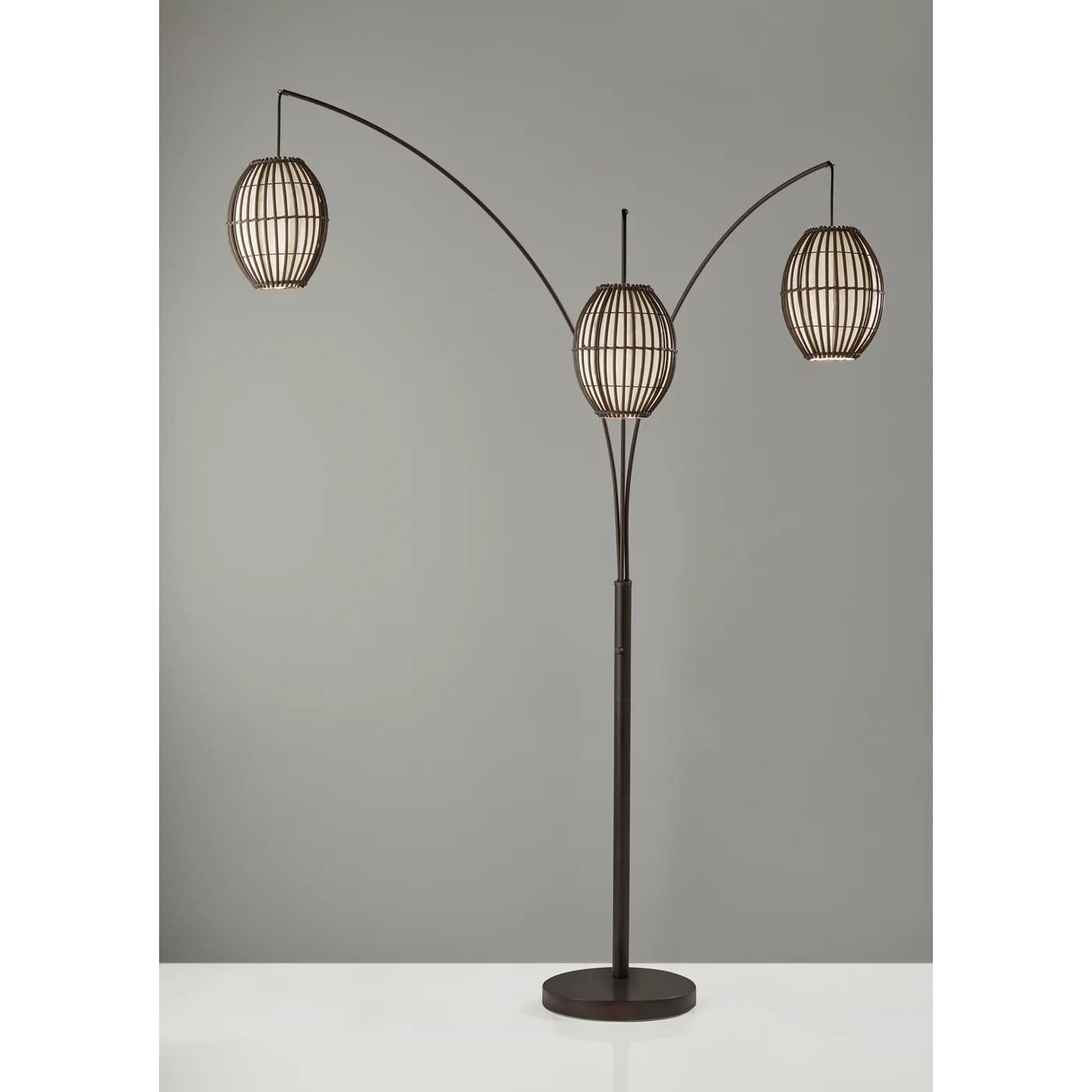 4026-26 Maui Arc Lamp, 82 in., 3x60W Incandescent,13 CFL
