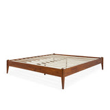 Dinkee King Bed Frame Wood 15 Inch - Solid Wood Platform Bed Frame