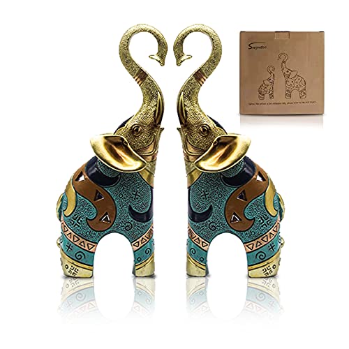 sugutee Good Luck Large Elephant Statue Decorations for Home