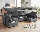 Modular Sofa, Sectional Couch U Shaped Sofa Couch with Storage