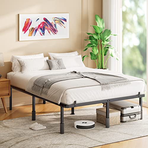 SteelHaven Prime Metal Bed Frame – 14-Inch Platform with Storage & Support