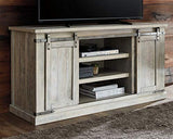 Modern Farmhouse TV Stand Fits TVs up to 58", Sliding Barn Doors