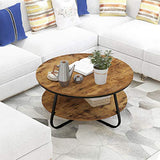 Round Coffee Table with Storage