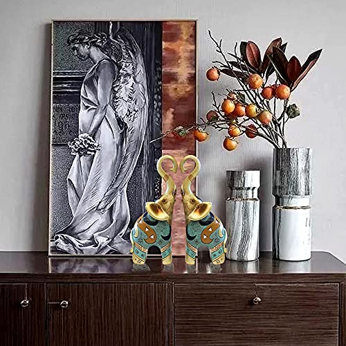 sugutee Good Luck Large Elephant Statue Decorations for Home