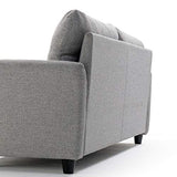 Ricardo Sofa Couch / Tufted Cushions / Easy, Tool-Free Assembly, Soft Grey