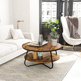 Round Coffee Table with Storage