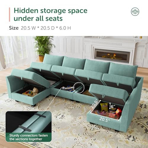 Modular Sectional Sofa U Shaped Couch Convertible Sofa Couch with Reversible Chaise