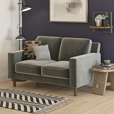 Brynn Loveseat Seater Upholstered, Living Room Furniture, Sofa, 2, Gray Velvet