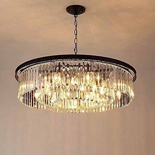 Large Crystal Chandelier Black Chandeliers Luxury Pendant Lights Fixture