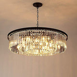 Large Crystal Chandelier Black Chandeliers Luxury Pendant Lights Fixture