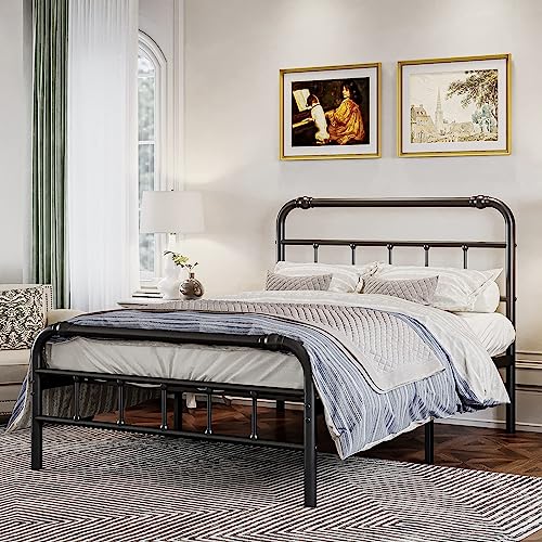 Twin XL Bed Frame, with Headboard and Footboard,14 Inch High 2500lbs Metal Platform