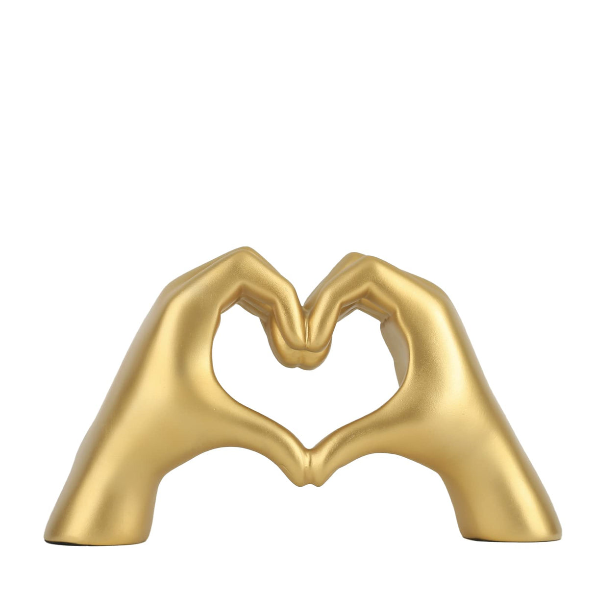 Golden Gesture Decoration, Love Finger Statue Modern, Modern Art Sculpture