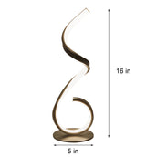 Spiral Dimmable LED Table Lamp, Modern Bedside Lamp