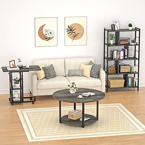 Round Coffee Table Modern Coffee Table Living Room Table Wood Circle