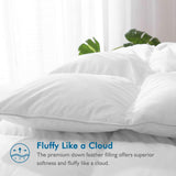 Hotel Collection Feathers Down Comforter King Size Fluffy Duvet Insert for All Season