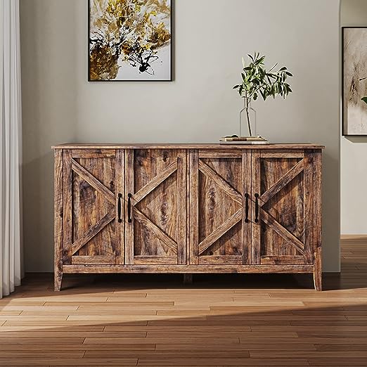 Wood Buffet Sideboard Server Storage Cabinet Console Table