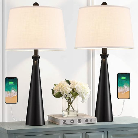 25.75" Table Lamps Set of 2 for Living Room Bedroom