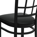 HERCULES Series Black Window Back Metal Restaurant Chair