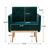 Modern Velvet Accent Chair, Living Room, Bedroom Leisure Single Sofa Chair