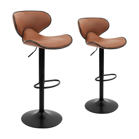 Swivel Adjustable Barstool, Counter Height Chairs w/Backrest