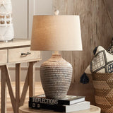 Alese Textured Dot Jug Table Lamp, Neutral Earth Finish