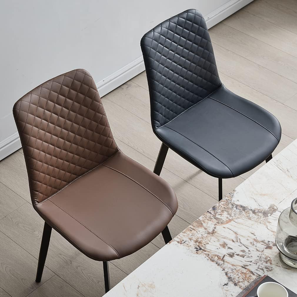 Mid Century Modern Dining Chairs Set of 2, Black Dining Room Chairs