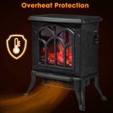 Electric Fireplace Heater Portable Stove with 3D Realistic Flame Effect