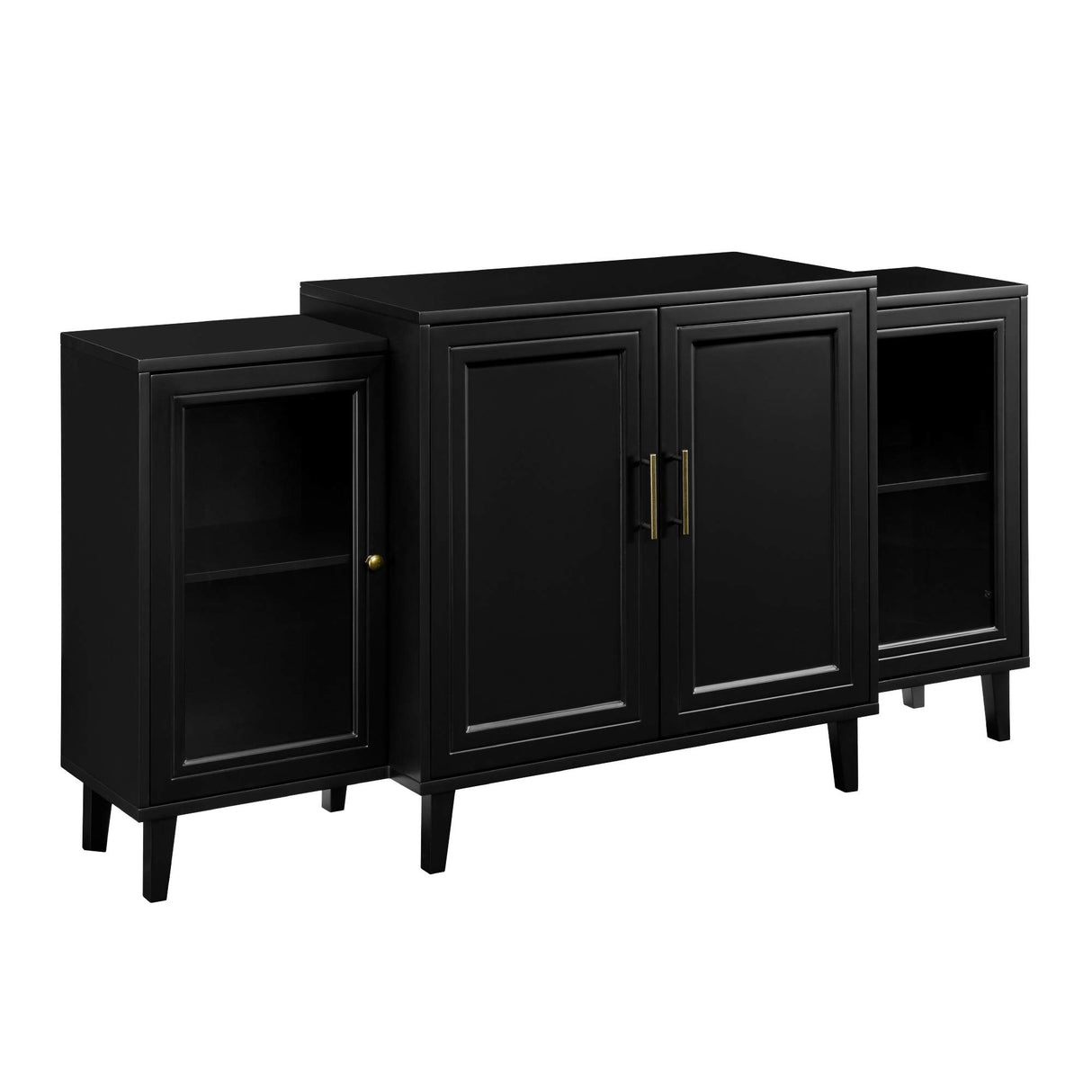 4-Door Tiered Modern-Sideboard-Buffet Stand for Storage