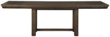 Dellbeck Casual Rectangular Dining Extension Table, Dark Brown