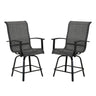 Counter Height Outdoor Swivel Bar Stools Set of 2, All-Weather Steel Frame