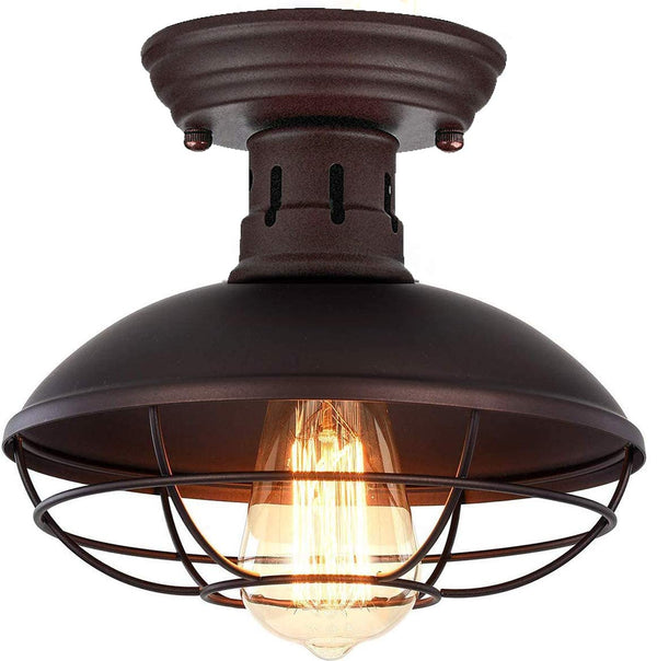 Flush Mount Ceiling Light - Easric Industrial Ceiling Light Fixture