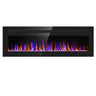 Electric Fireplace 60" Upgrade Fireplace Heater Recessed & Wall Mounted