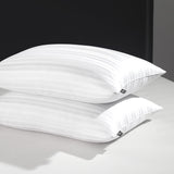 Goose Feather Down Pillow - Set of 2 Bed Pillows for Sleeping