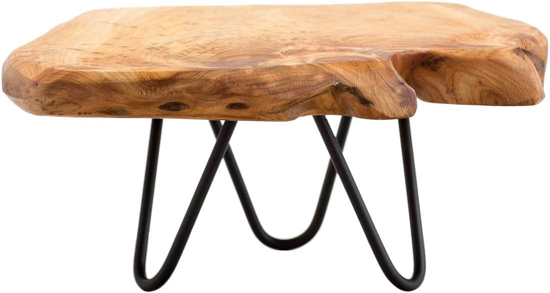 Natural Edge Wooden Stand with Legs