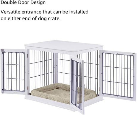 Furniture Style White Dog Crate for Medium Large Dogs, Indoor Aesthetic