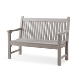 Garden Bench, 2-Person Poly Lumber Patio, All-Weather Outdoor Bench